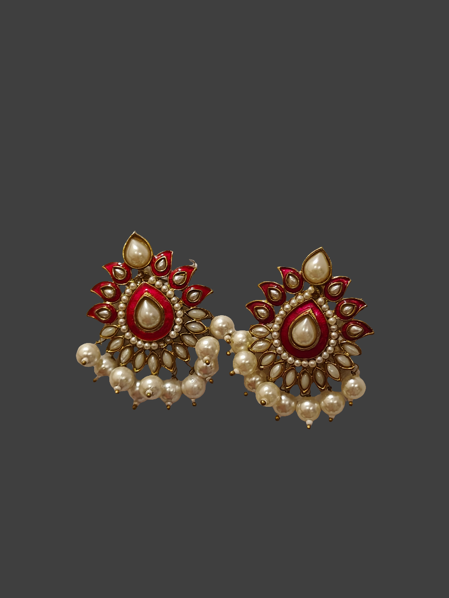 Royal Radiance Kundan Pearl Earrings PS|0010