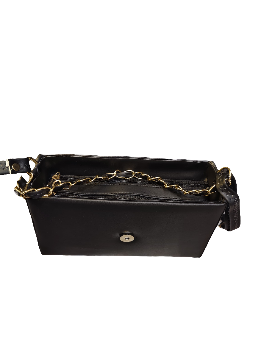 Premium Black/Pink/Chocolate Luxe Clutch | PS0011