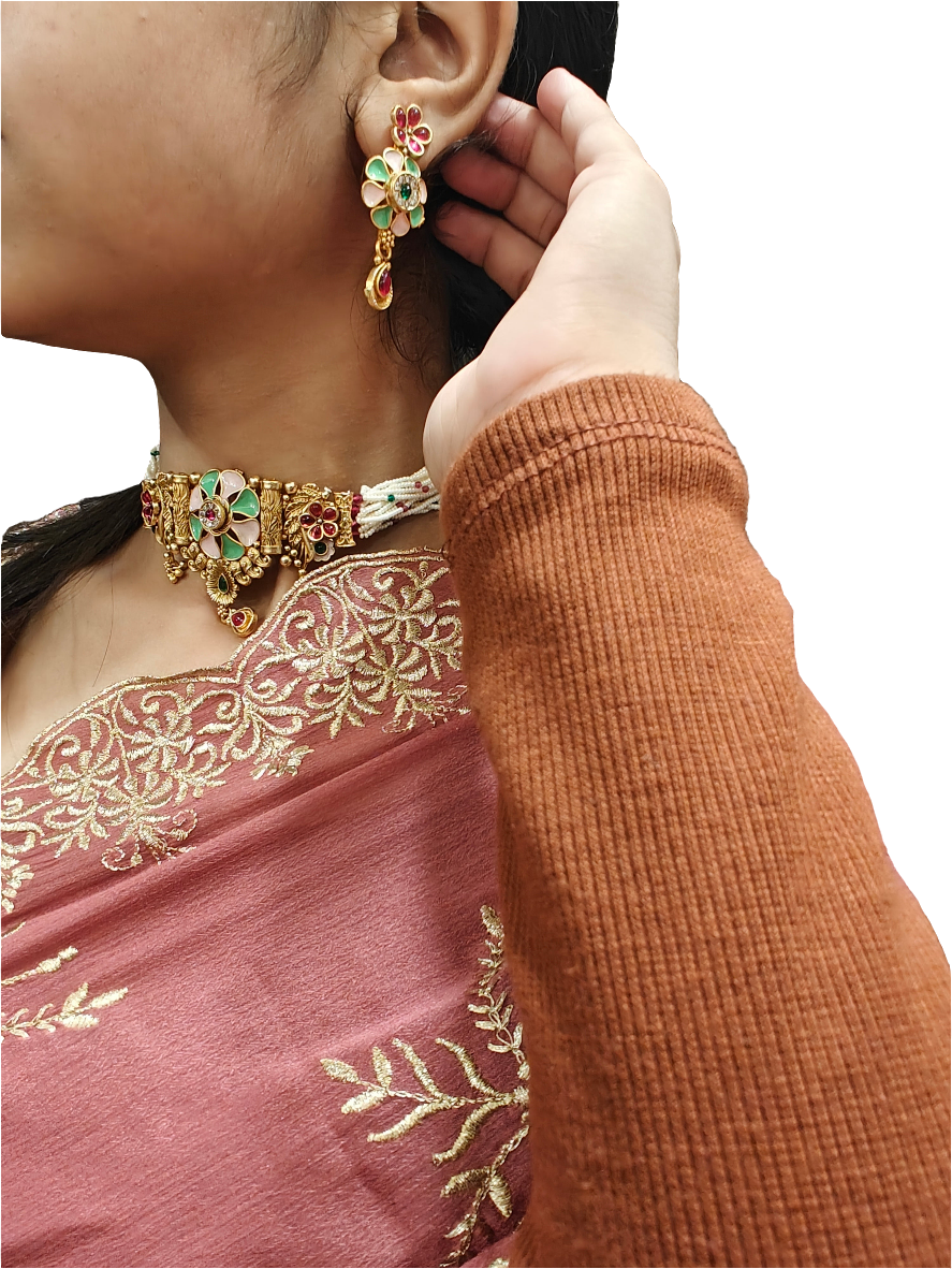 👑 Heirloom Harmony – Premium Antique Choker Set |PS0003