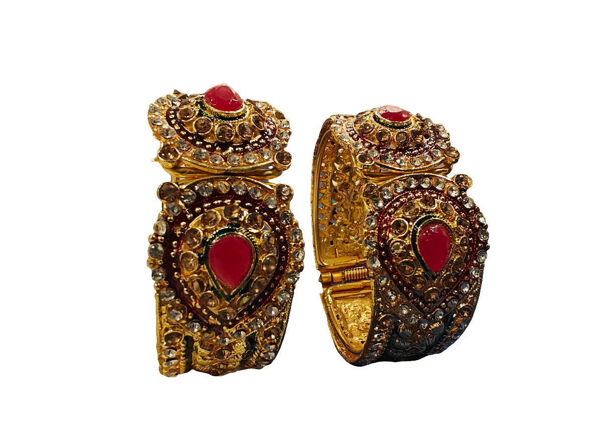 Designer Kundan Floral Bangles
