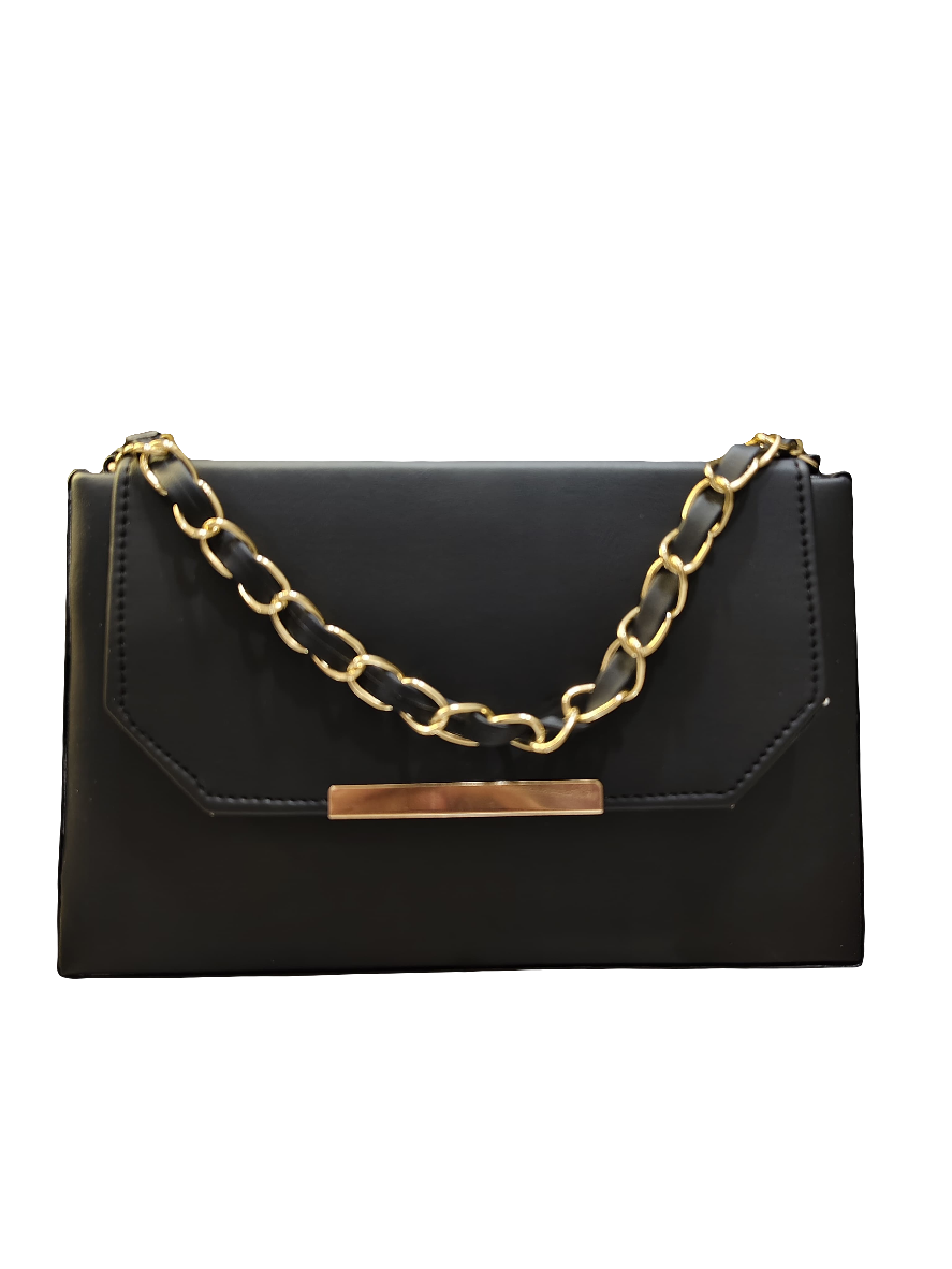 Premium Black/Pink/Chocolate Luxe Clutch | PS0011