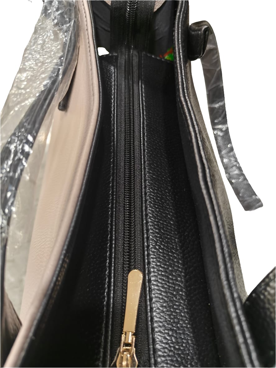 Two-Tone Premium Structured Tote Bag – Elegant & Professional Finish