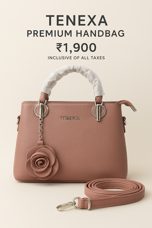 Tenexa Premium Handbag – Elegant Rose Charm Edition
